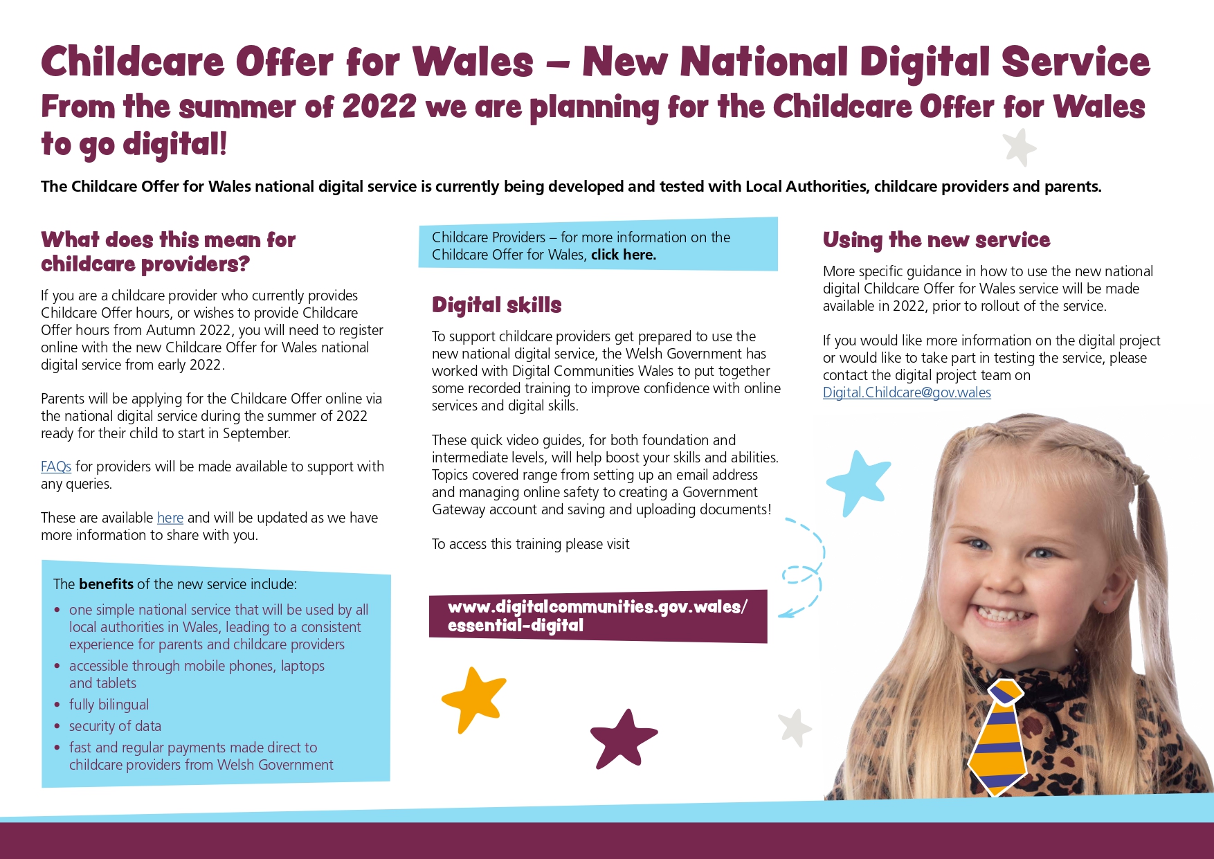 childcare offer for wales digital poster