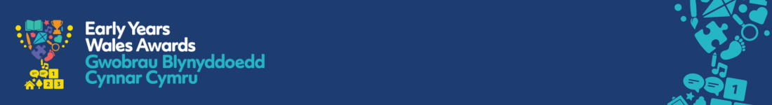 Early Years Wales Awards logo on a navy blue background