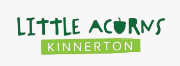Little Acorns logo which is green and has an image an acorn that replaced the o