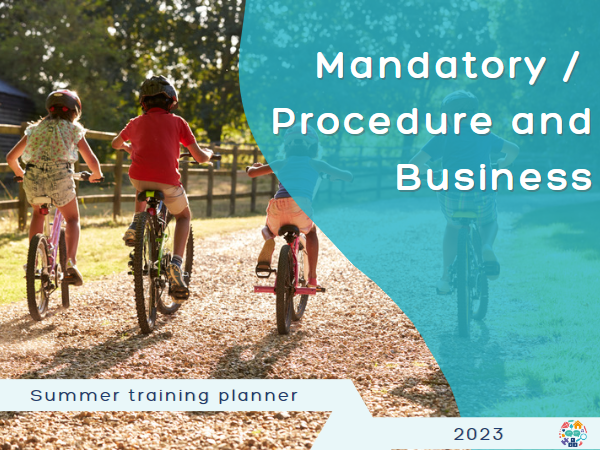 Summer Training Planner - Children wearing helmets riding bikes