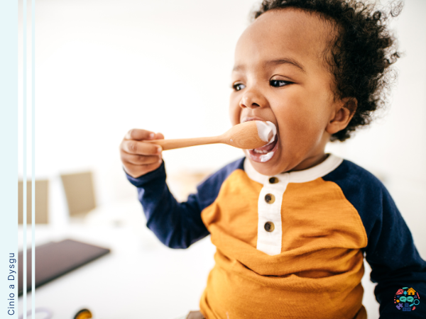 Child eating from a spoon