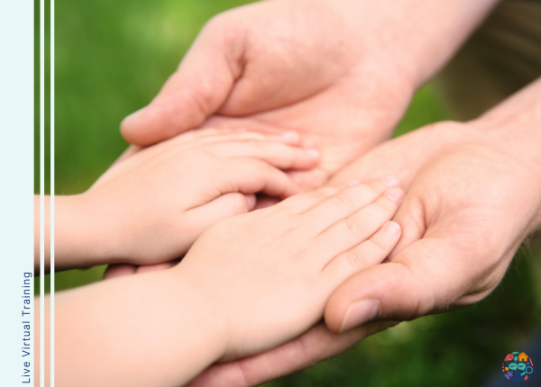 Picture show 2 hands, a child hands in the hands of an adult
