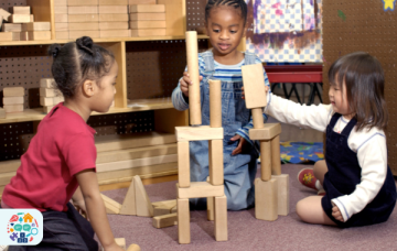 Children Playing with Blocks