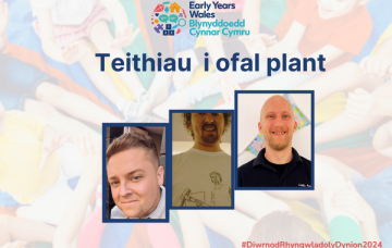 Images of 3 male Nursery Nurse workers with text that reads "Journey's into Childcare"