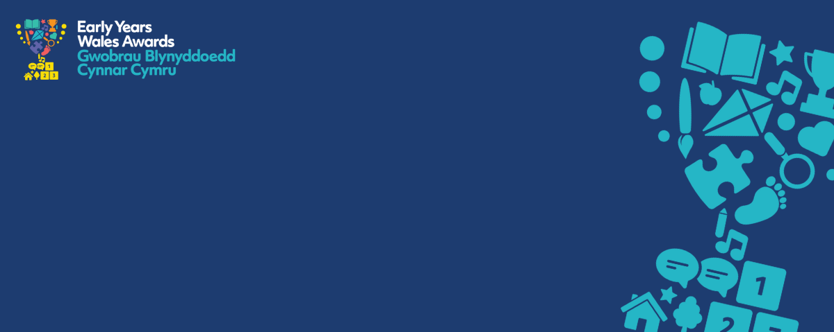Awards logo on navy background